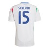 Maglia ufficiale Italia Giorgio Scalvini 15 Trasferta Euro 2024 per Uomo